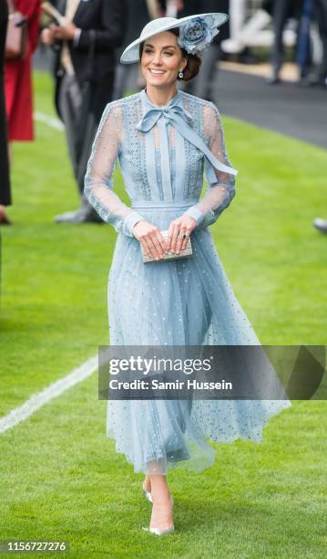 Catherine, Duchess of Cambridge attends day one of Royal Ascot at Ascot Racecourse on June 18, 2019 in Ascot, England.