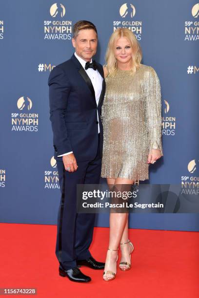 Rob Lowe and wife Sheryl Berkoff attend the closing ceremony of the 59th Monte Carlo TV Festival on June 18, 2019 in Monte-Carlo, Monaco.