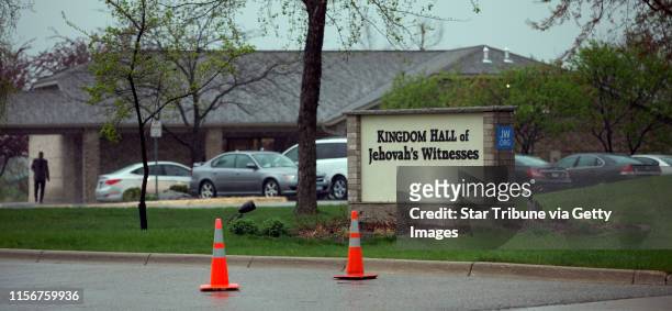People arrived at the Chanhassen Kingdom Hall of Jehovah's Witnesses April 24, 2016 Chanhassen, MN. Prince often attended meetings there. ] Jerry...
