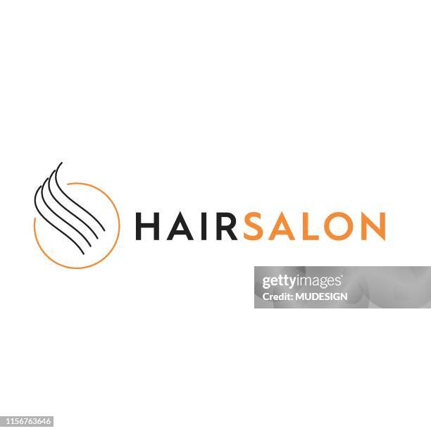 ilustrações de stock, clip art, desenhos animados e ícones de hair salon logo - cabelos