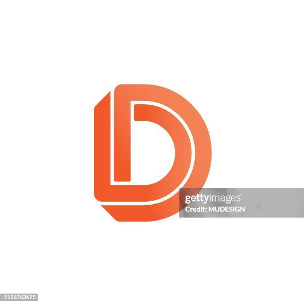 stockillustraties, clipart, cartoons en iconen met vector logo letter d - facebook logo