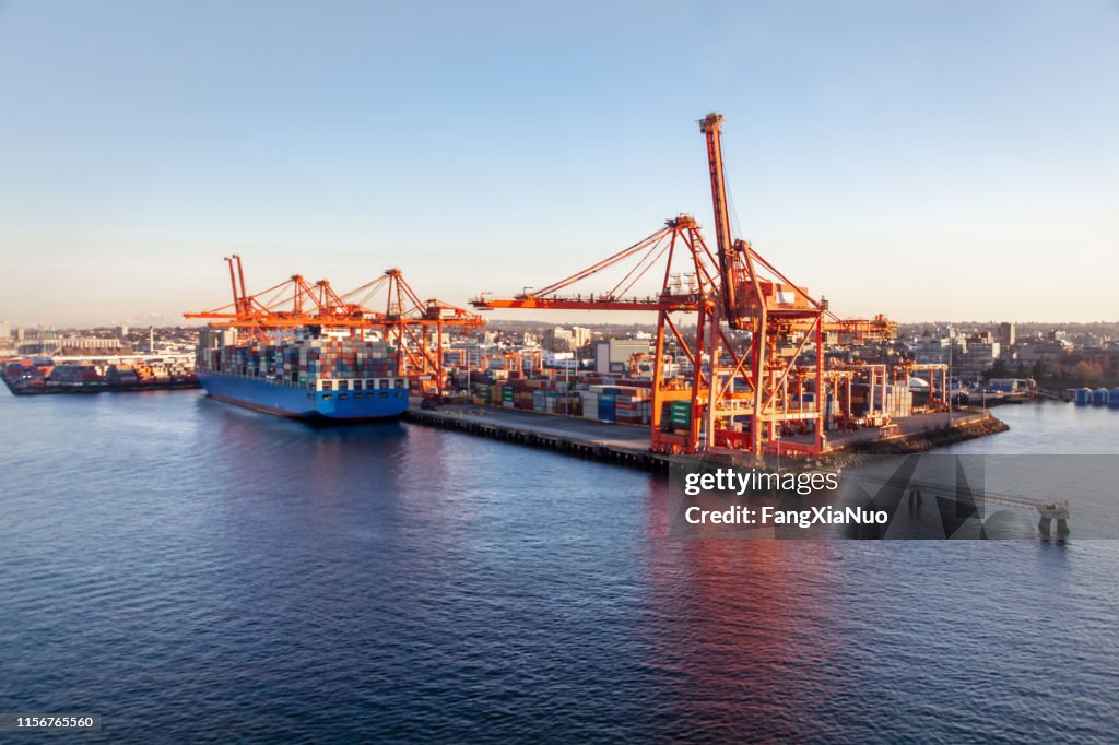 Gantry Cranes at Container Terminals Vancouver, BC