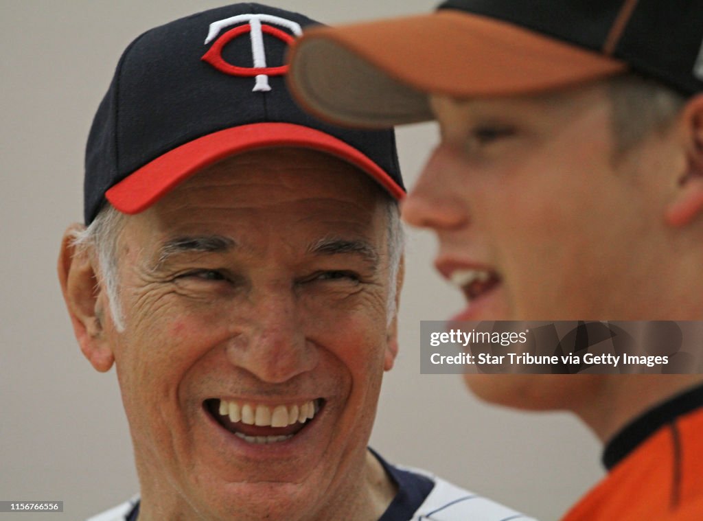 The Century College baseball team held a clinic for players in the Miracle League, a youth baseball league for disabled kids in the Twin Cities on 3/31/12. The league was a pet project of the late Twins Harmon Killebrew. (left to right) Former Twin Fra