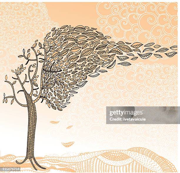Windfall Drawing 463 Leaf Flying Drawing Stock Photos, High-Res Pictures, and Images ...