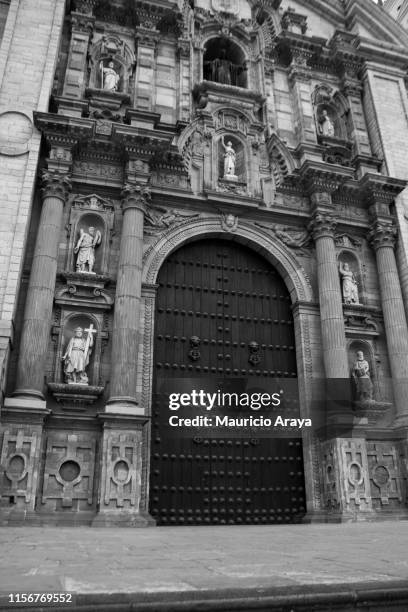 lima cathedral door - episcopal conference stock pictures, royalty-free photos & images