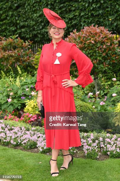 Kate Silverton attends day one of Royal Ascot at Ascot Racecourse on June 18, 2019 in Ascot, England.