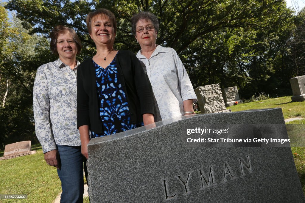 (left to right) Sandy Rodenz, Karen Engelhardt and Bev Gossard, the trio behind the Chanhassen Cemetary Walk, were photographed at the Pioneer Cemetary in Chanhassen, on 9/25/13. How do you make suburban history go from a snoozer to sensational? Give i