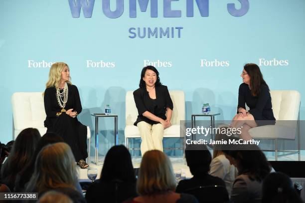 Anastasia Soare, Shan-Lyn Ma and Luisa Kroll speak onstage at the 2019 Forbes Women's Summit at Pier 60 on June 18, 2019 in New York City.