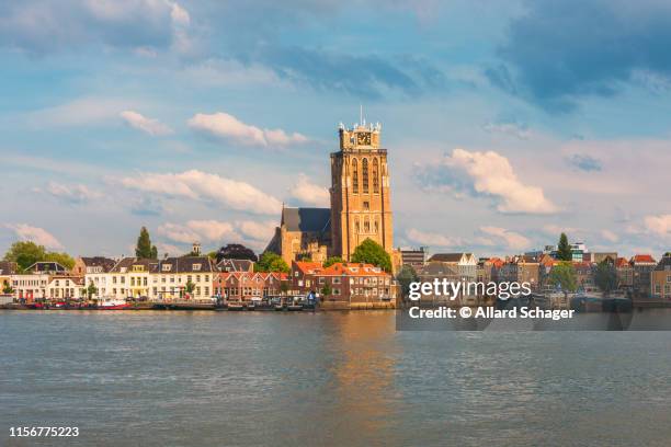 skyline of dordrecht netherlands - dordrecht stockfoto's en -beelden