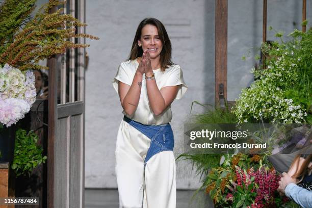 Pauline Ducruet walks the runway during the Alter Design Menswear Spring Summer 2020 show as part of Paris Fashion Week on June 18, 2019 in Paris,...