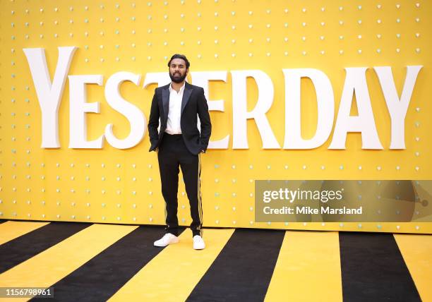 Himesh Patel attends the UK Premiere of "Yesterday" at Odeon Luxe Leicester Square on June 18, 2019 in London, England.