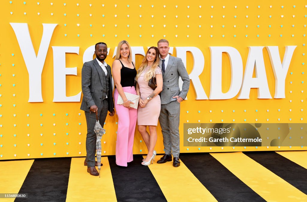 Sarah Conder and Joel Conder attend the UK Premiere of "Yesterday" at