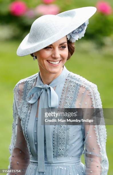 Catherine, Duchess of Cambridge attends day one of Royal Ascot at Ascot Racecourse on June 18, 2019 in Ascot, England.