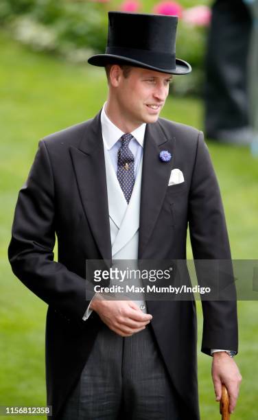 Prince William, Duke of Cambridge attends day one of Royal Ascot at Ascot Racecourse on June 18, 2019 in Ascot, England.
