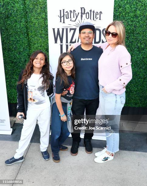 Michael Pena and Brie Shaffer attend the Harry Potter: Wizards Unite Celebration Event hosted by WB Games and Niantic, Inc. At Universal Studios...