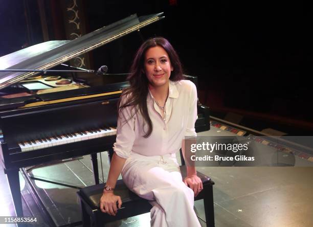 Vanessa Carlton poses during a photo call for her joining the cast of "Beautiful: The Carole King Story" on Broadway at The Stephen Sondheim Theatre...