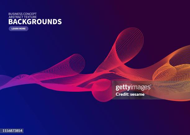 ilustrações de stock, clip art, desenhos animados e ícones de colored gradient curve background - waving