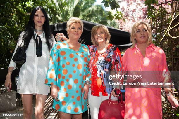 Alejandra Rubio , Terelu Campos , Maria Teresa Campos and Carmen Borrego attend a lunch to celebrate the Maria Teresa Campos's 78th birthday on June...