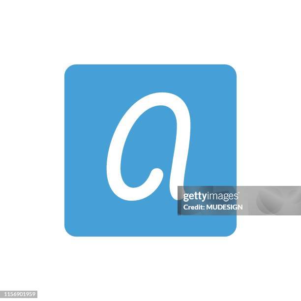 letter a vector line sign design. - lower case stock illustrations