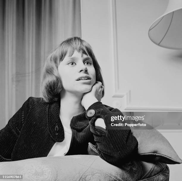 English actress Rita Tushingham, who appears in the film 'The Knack ...and How to Get It', pictured wearing a jumbo cord jacket in March 1965.