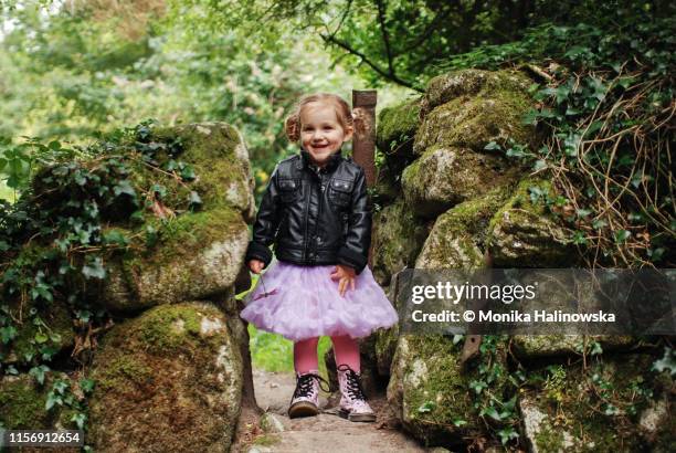 fairy girl in the woods - mystical baby girls stock pictures, royalty-free photos & images