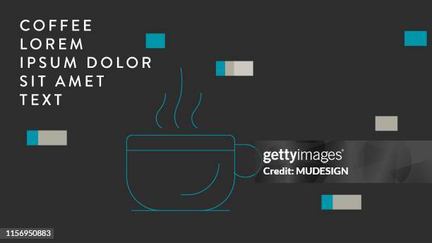 coffee . coffee cup on black background - coffee menu background stock illustrations