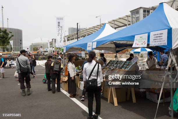 東京の新しい豊洲魚市場 - マルシェ　日本 ストックフォトと画像