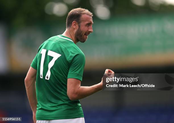 Glenn Murray of Brighton during the Pre-Season Friendly match between Fulham and Brighton & Hove Albion at EBB Stadium on July 20, 2019 in Aldershot,...