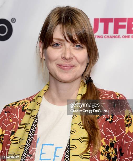 Amber Benson arrives at the 2019 Outfest Los Angeles LGBTQ Film Festival - "Queering The Script" Panel at TCL Chinese Theatre on July 20, 2019 in...