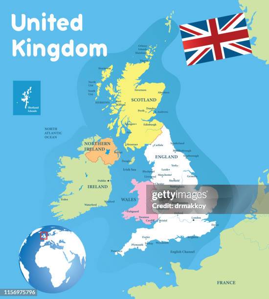 illustrations, cliparts, dessins animés et icônes de carte de dessin animé royaume-uni - glasgow flag