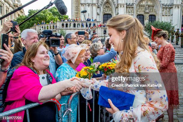 Princess Elisabeth of Belgium attends the National Day Of Belgium 2019 on July 21, 2019 in Brussels, Belgium.