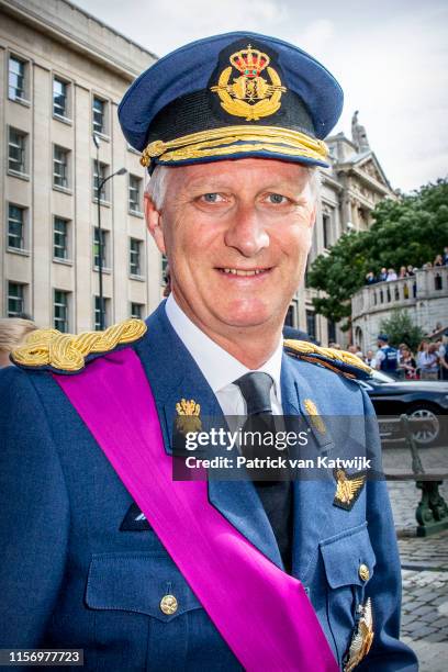 King Philippe of Belgium attends the National Day Of Belgium 2019 on July 21, 2019 in Brussels, Belgium.