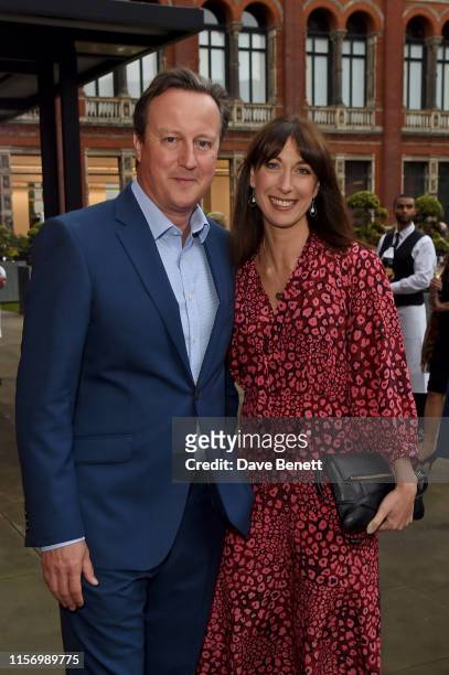 David Cameron and Samantha Cameron attend The V&A Summer Party 2019 in partnership with Dior on June 19, 2019 in London, England.