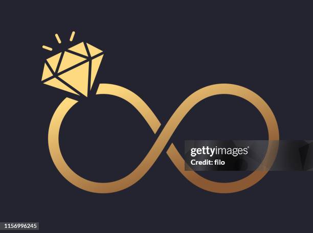 marriage and wedding rings - wed design illustration stock illustrations