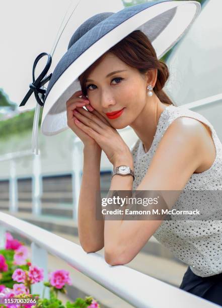 Chi Ling Lin, Longines Ambassador of Elegance, at Royal Ascot on June 19, 2019 in Ascot, England.