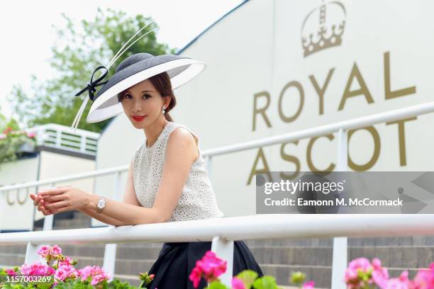 Chi Ling Lin, Longines Ambassador of Elegance, at Royal Ascot on June 19, 2019 in Ascot, England.