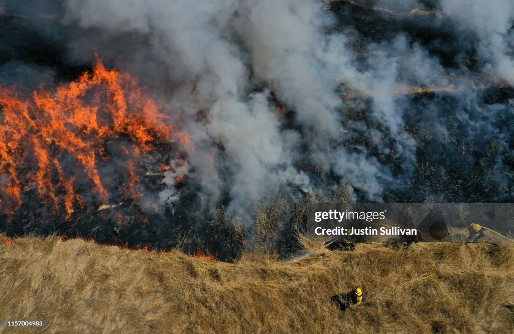 Firefighters Prepare Ahead Of Wildfire Season With Controlled Burn Training Session