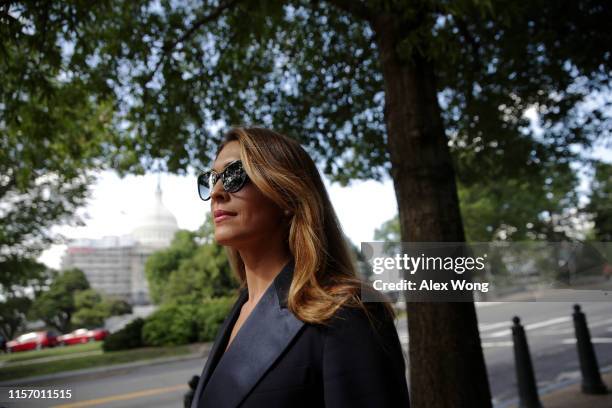 Former White House communications director Hope Hicks leaves after a closed-door interview with the House Judiciary Committee June 19, 2019 on...