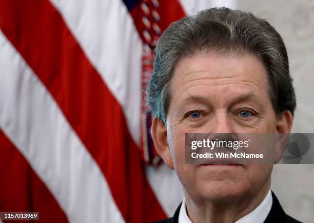 Economist Arthur Laffer attends a ceremony where U.S. President Donald Trump presented him with the Presidential Medal of Freedom on June 19, 2019 in...