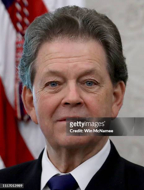 Economist Arthur Laffer attends a ceremony where U.S. President Donald Trump presented him with the Presidential Medal of Freedom on June 19, 2019 in...