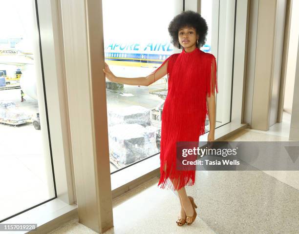 Briana Roy attends the Sebastian Gunawan Couture Homecoming Runway Show at LAX Airport on June 18, 2019 in Los Angeles, California.