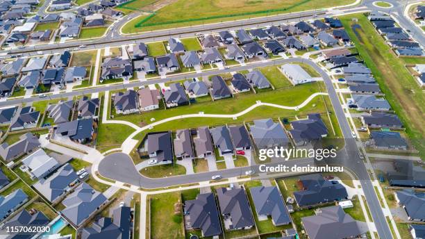 hamilton aerial view - new zealand housing stock pictures, royalty-free photos & images