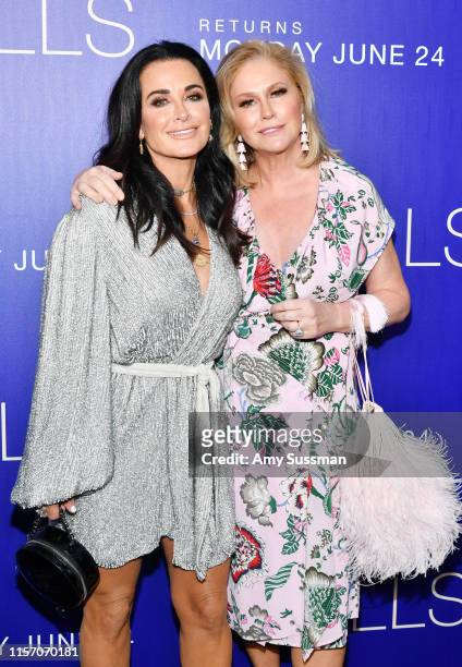 Kyle Richards and Kathy Hilton attend the premiere of MTV's "The Hills: New Beginnings" at Liaison on June 19, 2019 in Los Angeles, California.