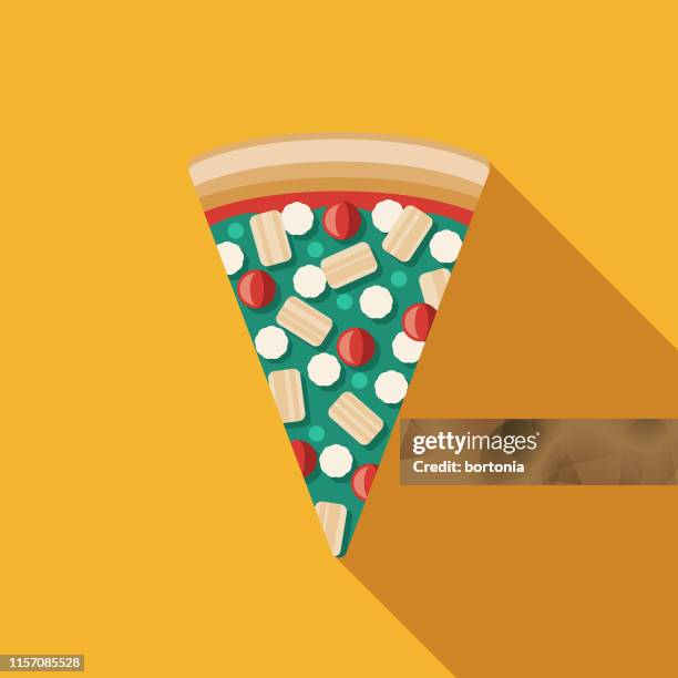 chicken pesto pizza icon - cilantro overhead stock illustrations