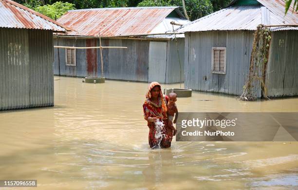 Massive Flood Hits Bangladesh. The flood situation in Tangail area, Bangladesh, July 21, 2019. The floods, which have been ravaging the north and...