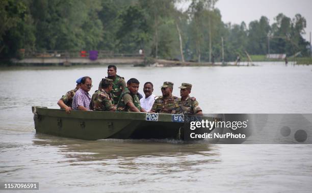 Massive Flood Hits Bangladesh. The flood situation in Tangail area, Bangladesh, July 21, 2019. The floods, which have been ravaging the north and...