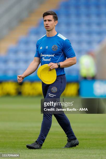 Eric Ramsay the first team coach of Shrewsbury Town before the Pre-Season Friendly match between Shrewsbury Town and Aston Villa at Montgomery Waters...