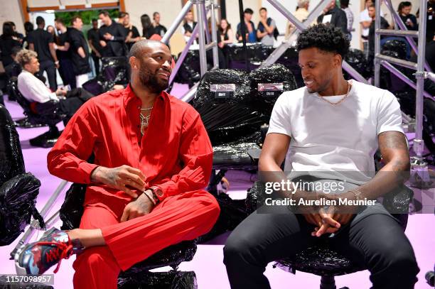 Tucker and Rudy Gay attend the Raf Simons Menswear Spring Summer 2020 show as part of Paris Fashion Week on June 19, 2019 in Paris, France.