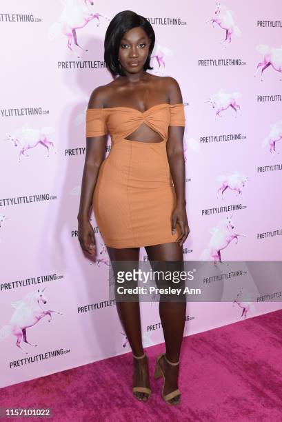 Arame Fall attends Pretty Little Thing's BET awards pre party at Pretty Little Thing Showroom on June 19, 2019 in West Hollywood, California.