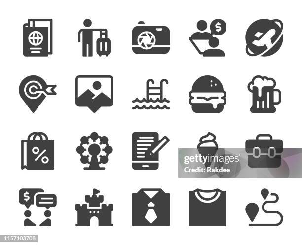 arbeit und reisen - icons - airline food stock-grafiken, -clipart, -cartoons und -symbole